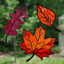 Autumn stained glass craft