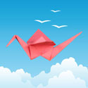 Traditional origami crane