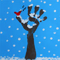 Finger paint: Winter Tree