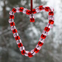 Heart made with beads