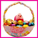 Easter Basket made of fabric