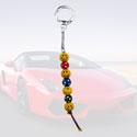 Keychain with beads