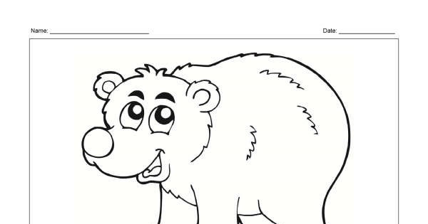Bear Cave Coloring Sheet Coloring Pages