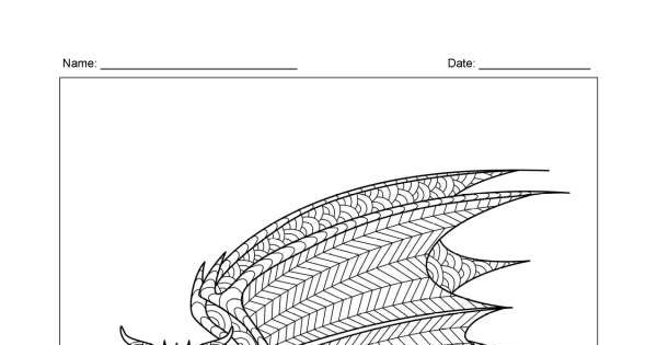 Dragon – Zentangle Colouring Page – Animaplates